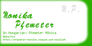 monika pfemeter business card