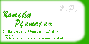 monika pfemeter business card